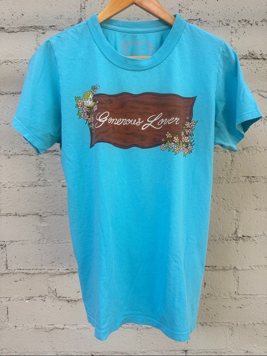 Big Bud Press Tops - Big Bud Press Generous Lover
Tee Turquoise Blue Size S